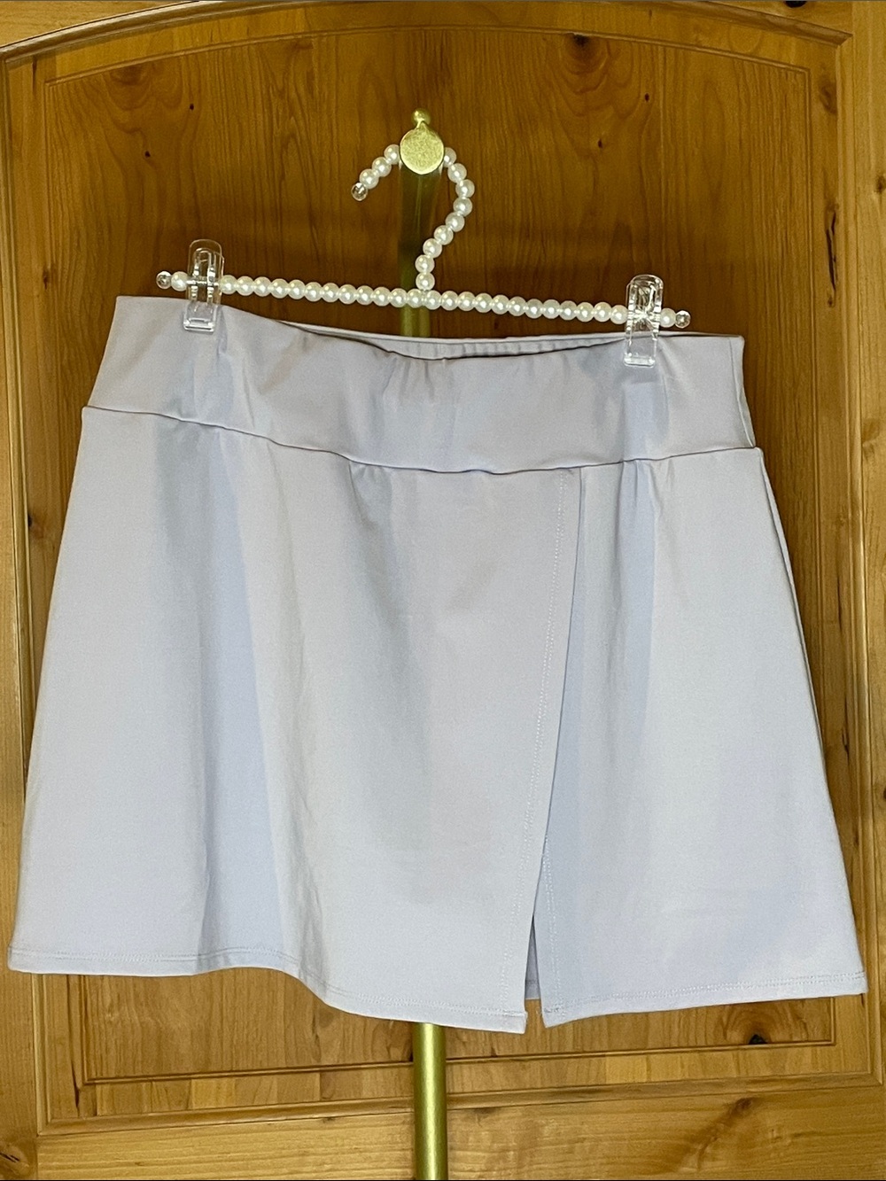 Ease Of Motion Lavender Mini Skort with Flared Overlay. Size M